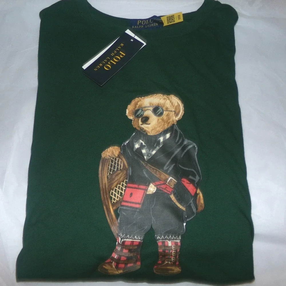 Polo Ralph Lauren Mens XXL Singature Bear Snowshoe T-Shirt Green NWT
